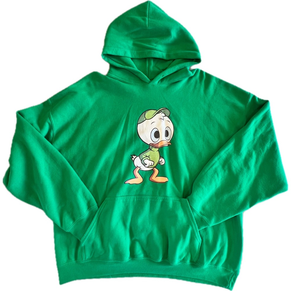 Louie Ducktales 2XL Gildan Heavy Blend Distressed Unisex Hoodie